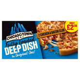 Chicago Town - 2 Deep Dish Chicken & Bacon Club Mini Pizzas - 2 x 156g - Continental Food Store